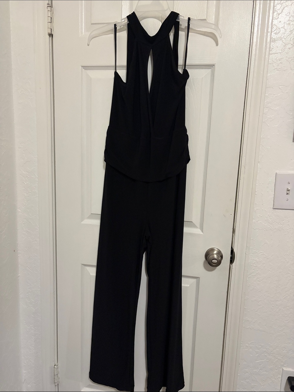 Marshalls Black Sleeveless Halter Wide-Leg Jumpsuit